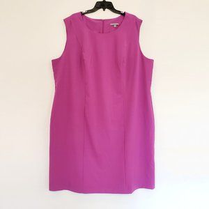 Jessica London Classic Sheath Dress 28W Fuchsia